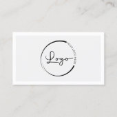 ソーシャルメディモダンアアイコンを使用したミニマルなロゴ 名刺 (裏面)