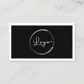 ソーシャルメディモダンアアイコンを使用したミニマルなロゴ 名刺 (裏面)