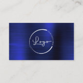 ソーシャルメディモダンアアイコンを使用したミニマルなロゴ 名刺 (裏面)