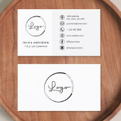 ソーシャルメディモダンアアイコンを使用したミニマルなロゴ 名刺