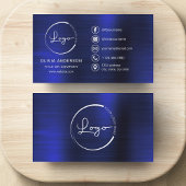 ソーシャルメディモダンアアイコンを使用したミニマルなロゴ 名刺