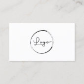 ソーシャルメディモダンアアイコンを使用したミニマルなロゴ 名刺 (裏面)