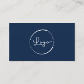 ソーシャルメディモダンアアイコンを使用したミニマルなロゴ 名刺 (裏面)