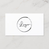 ソーシャルメディモダンアアイコンを使用したミニマル写真 名刺 (裏面)