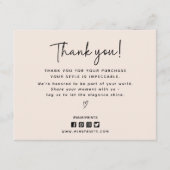 ソーシャルメディモダンアアイコンサンキューカード エンクロージャーカード (正面)