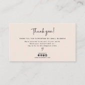 ソーシャルメディモダンアアイコンサンキューカード 名刺 (正面)