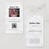 ソーシャルメディモダンアインフルエンサー美しい大理石 名刺 (正面/裏面)