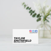 ソーシャルメディモダンアシンプルの名刺 名刺 (スタンド正面)