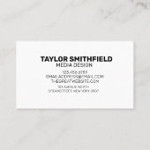 ソーシャルメディモダンアシンプルの名刺 名刺 (裏面)