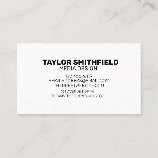 ソーシャルメディモダンアシンプルの名刺 名刺 (裏面)