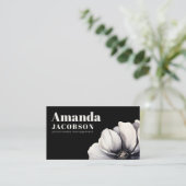 ソーシャルメディモダンアブラックエレガントプロフェッショナル 名刺 (スタンド正面)