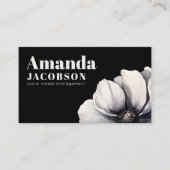 ソーシャルメディモダンアブラックエレガントプロフェッショナル 名刺 (正面)