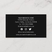 ソーシャルメディモダンアプロフェッショナルビジネスロゴ ロイヤリティカード (裏面)