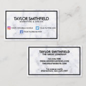 ソーシャルメディモダンアプロフェッショナルマーブルビジネスC 名刺 (正面/裏面)