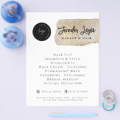 ソーシャルメディモダンア金ゴールドロゴQRコードミニマリスト チラシ (シングル)