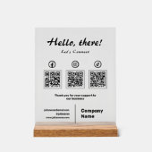 ソーシャルメディモダンア3 QRコードスキャンして接続する アクリルサイン (正面)