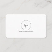 ソーシャルメディモダンアConnect with us白黒 名刺 (裏面)