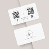 ソーシャルメディモダンアConnect with us白黒 名刺