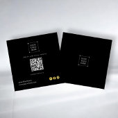 ソーシャルメディモダンアqrコードシンプル名刺 スクエア名刺