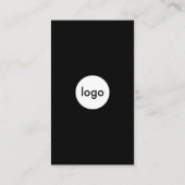 ソーシャルメディモダンアQRコードブラック 名刺 (裏面)