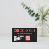 ソーシャルメディモダンアQRコードプロフェッショナル 名刺 (スタンド正面)