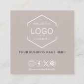 ソーシャルメディモダンアQRコードTOUPE スクエア名刺 (正面)