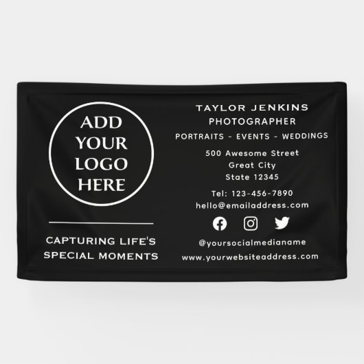 ソーシャルメディ企業のアプロフェッショナル会社ロゴ 横断幕 (横)