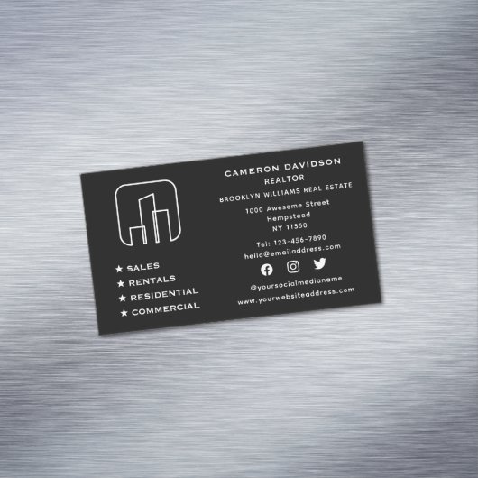 ソーシャルメディ実在アエステート代理不動産仲介業者ニューホーム マグネット名刺 (インサイチュ)