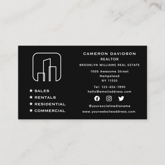 ソーシャルメディ実在アエステート代理不動産仲介業者ニューホーム 名刺 (正面)