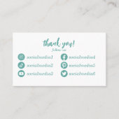 ソーシャルメディ後を追アで私たちをありがとう 名刺 (正面)