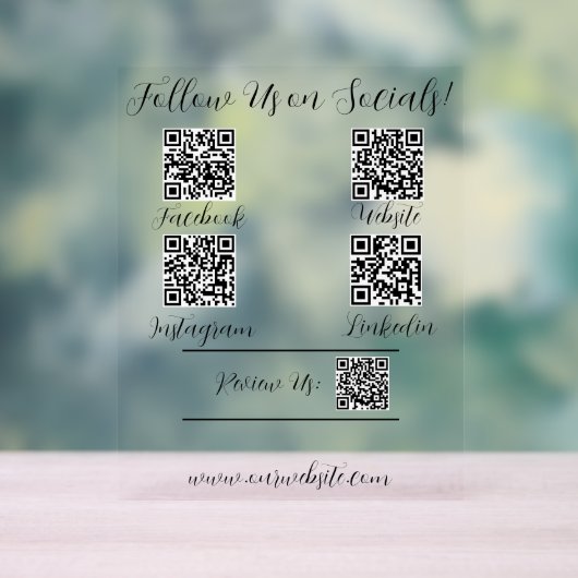 ソーシャルメディ後を追アのアクリルのサインを見る アクリルサイン (ニュートラル)