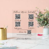 ソーシャルメディ後を追アのアクリルのサインを見る アクリルサイン (ウェディング)