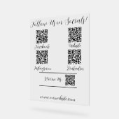 ソーシャルメディ後を追アのアクリルのサインを見る アクリルサイン (傾斜)