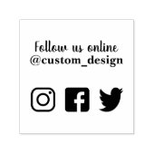 ソーシャルメディ後を追アのゴム印を押して私たち セルフインキングスタンプ (デザイン)