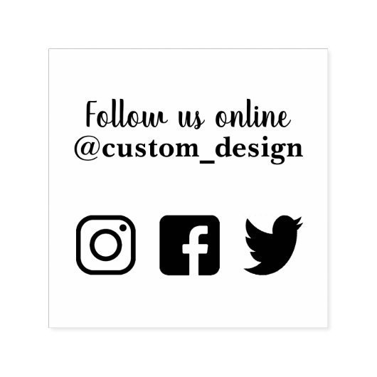 ソーシャルメディ後を追アのゴム印を押して私たち セルフインキングスタンプ (デザイン)