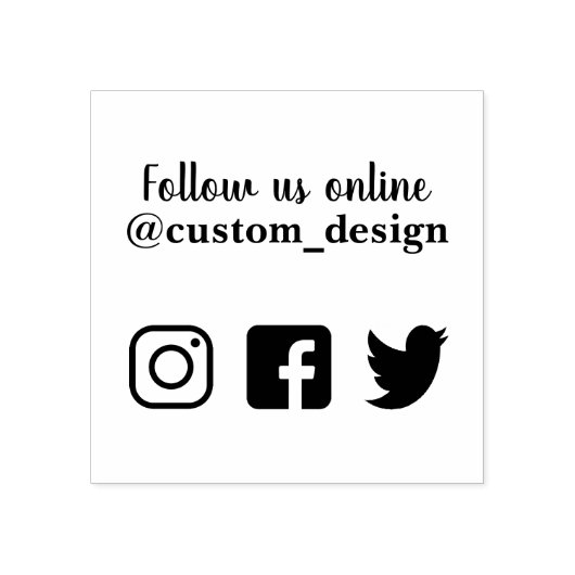 ソーシャルメディ後を追アのゴム印を押して私たち ラバースタンプ (インプリント)