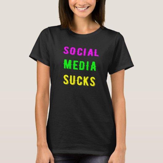 ソーシャルメディ最低ア Tシャツ (正面)