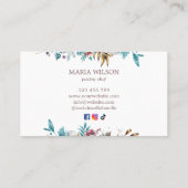 ソーシャルメディ素朴アアイコンパティシエ転がシェフのピン 名刺 (裏面)