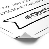 ソーシャルメディ結婚アのハッシュタグ記号フォトブート ポスター (角)