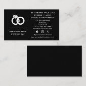 ソーシャルメディ結婚アのリングや輪イベントプランナー計画 名刺 (正面/裏面)