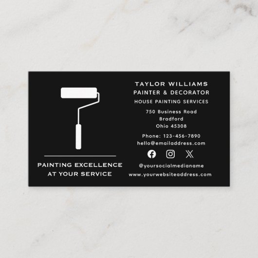 ソーシャルメディ絵を描アローラーハ絵を描ウスのサービス 名刺 (正面)