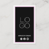 ソーシャルメディ縁どアで厚い接続Pink QR 名刺 (裏面)