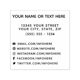 ソーシャルメディ連絡ア情報の自動手書きスタンプ セルフインキングスタンプ