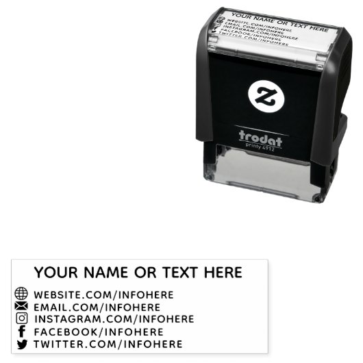 ソーシャルメディ連絡ア情報の自動手書きスタンプ セルフインキングスタンプ (インサイチュ)