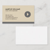 ソーシャルメディ遊アマネージャのアイコン（灰色） 名刺 (正面/裏面)