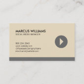 ソーシャルメディ遊アマネージャのアイコン(灰色) 名刺 (正面)