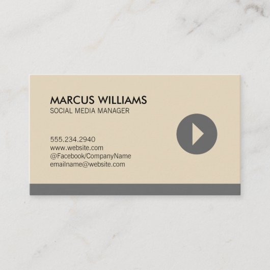 ソーシャルメディ遊アマネージャのアイコン（灰色） 名刺 (正面)