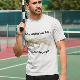 ソーシャルメディ遠くにアバナナからの剥離 Tシャツ