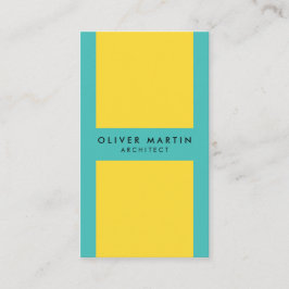 ソーシャルメディ鮮やかアカラーブロックイエローターコイズ 名刺