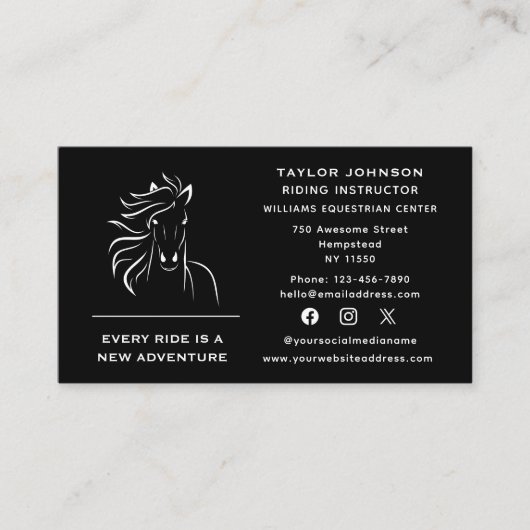 ソーシャルメデウマ科のィア馬調馬獣医 名刺 (正面)